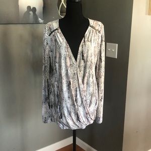 Split Front Snakeskin top